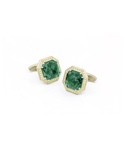Malachite Tessesre Cufflinks