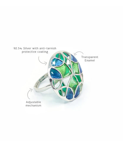 Rama Green Kaleidoscope Ring
