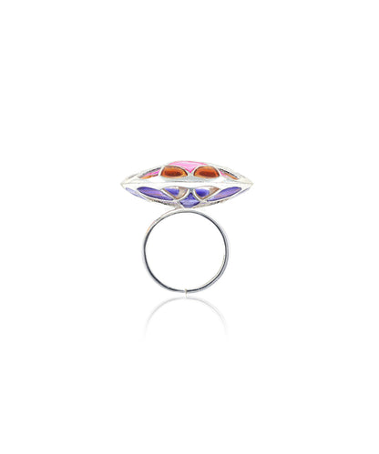 Rust Pink Kaleidoscope Ring