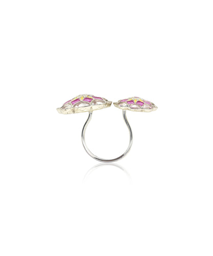 Gul Askim Ring - Pink Meenakari