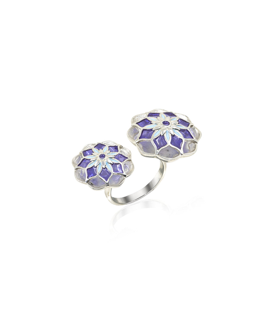 Gul Askim Ring - Purple Meenakari