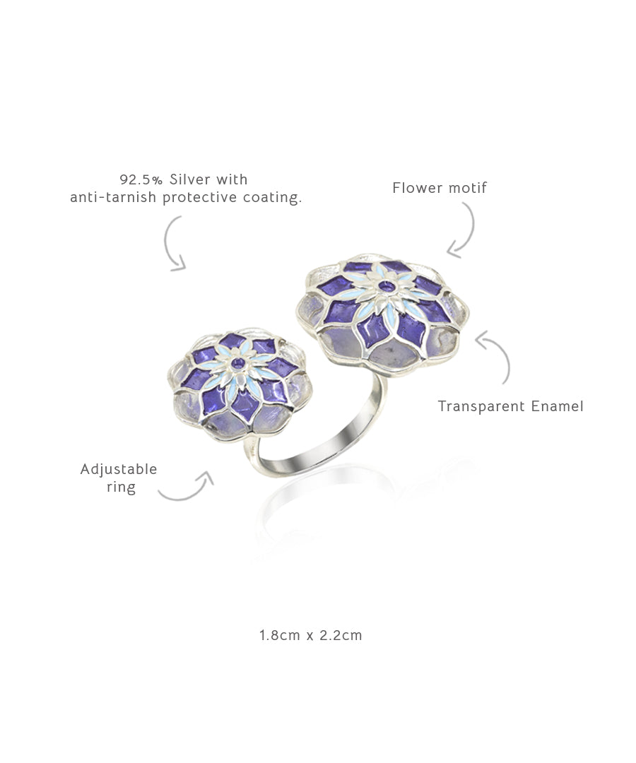 Gul Askim Ring - Purple Meenakari
