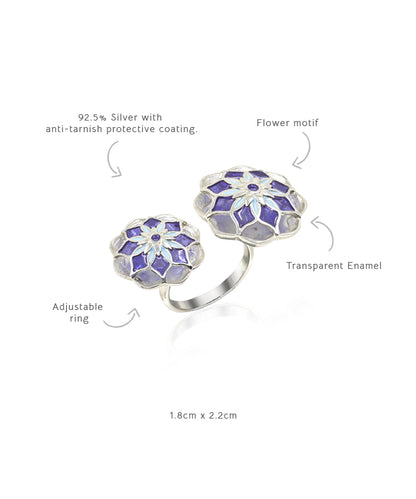 Gul Askim Ring - Purple Meenakari