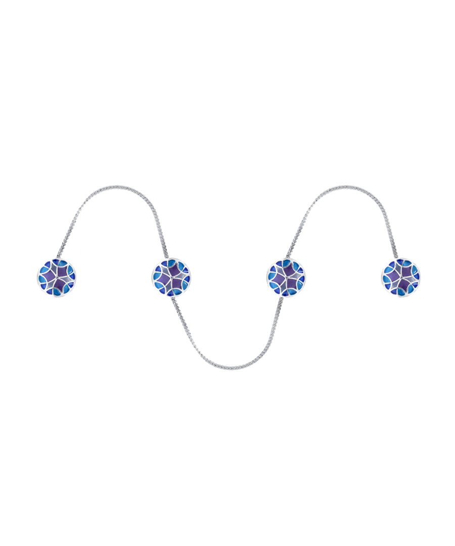 Aqua Blue Kaleidoscope Kurta Buttons