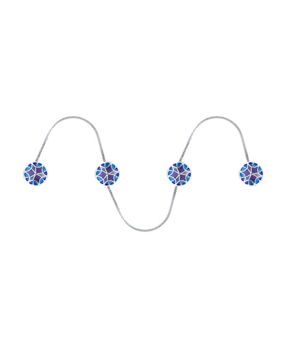 Aqua Blue Kaleidoscope Kurta Buttons