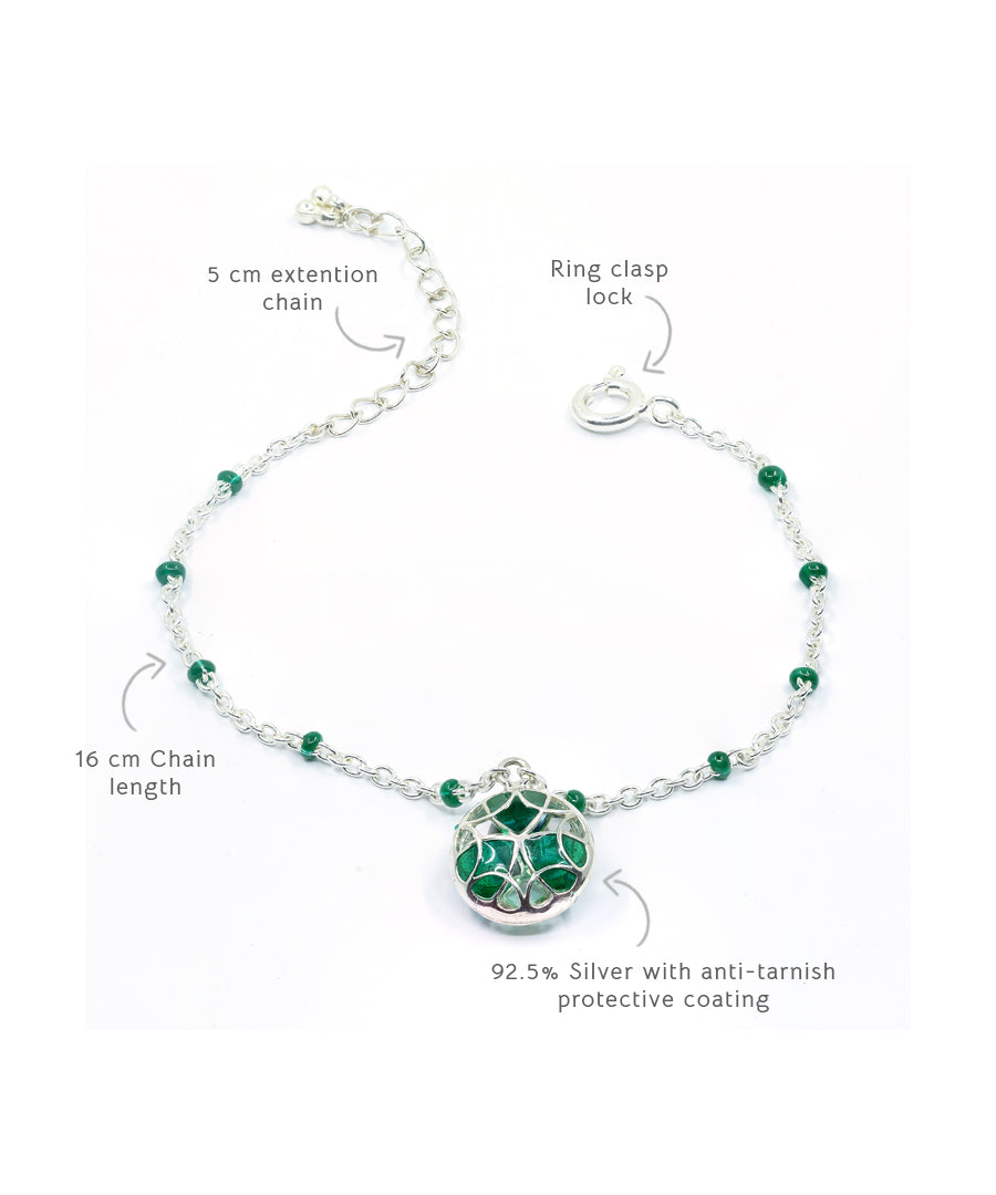 925 silver bracelet for women and girls.