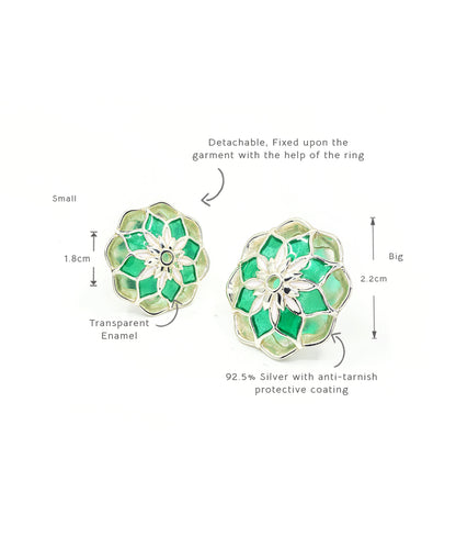 Green Gulaal Sherwani Buttons