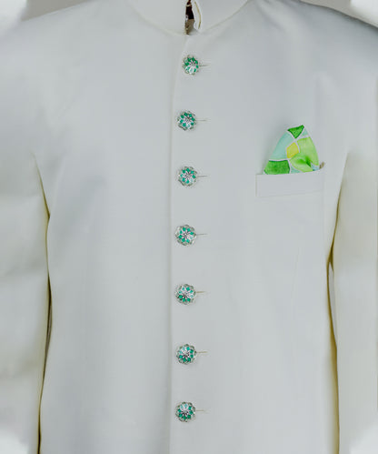 Green Gulaal Sherwani Buttons