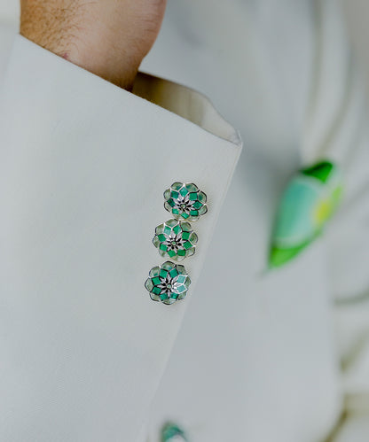 Green Gulaal Sherwani Buttons