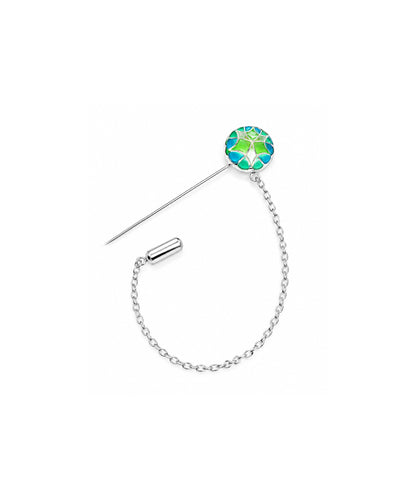 Rama Green Kaleidoscope Lapel Pin