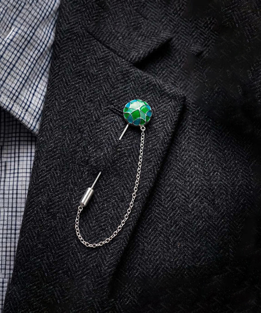 Rama Green Kaleidoscope Lapel Pin