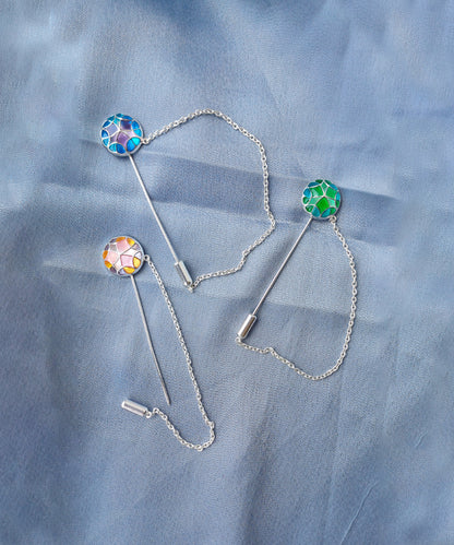 Rust Pink Kaleidoscope Lapel Pin