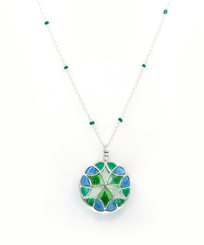Rama Green Kaleidoscope Treasure Pendant