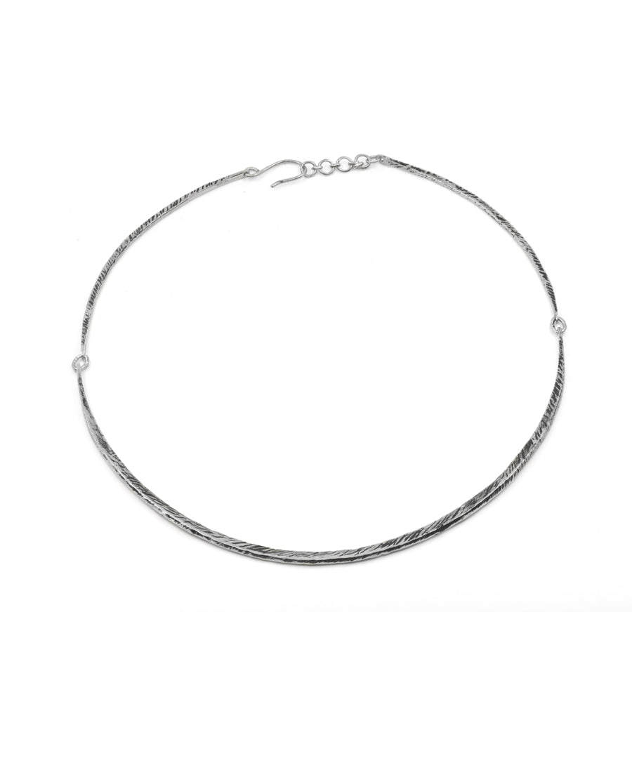 Silver Oxide Untamed Hasli Choker Necklace