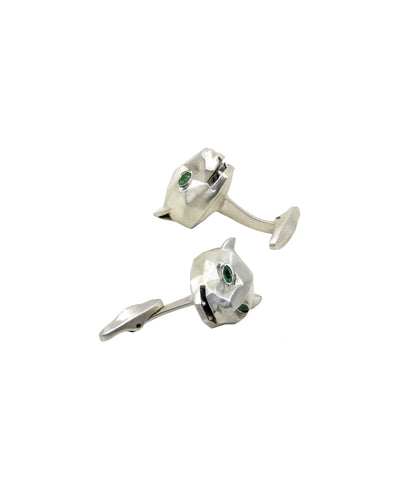 Silver Untamed Panther Cufflinks