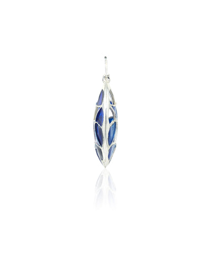 Aqua Blue Kaleidoscope Varichrome Hoop Earrings