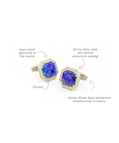 Lapiz Lazuli Tessesre Cufflinks