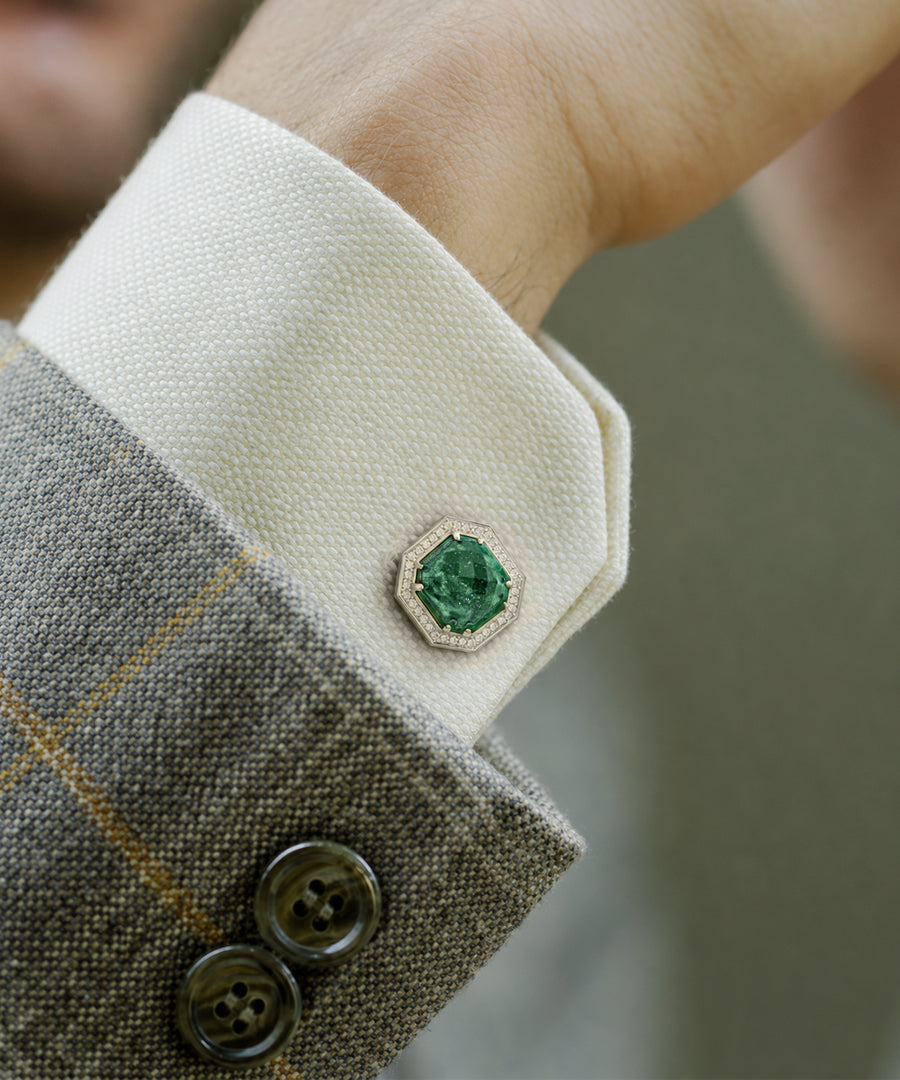 Malachite Tessesre Cufflinks