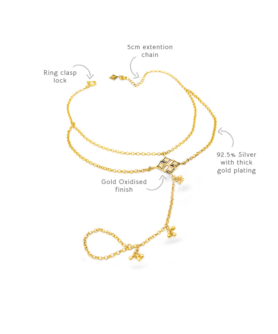 Thar Anklet - Gold Oxide Finish