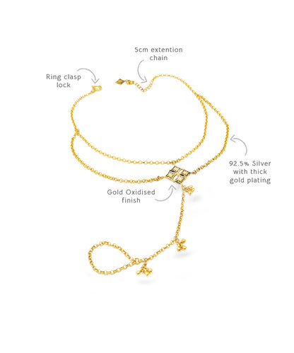 Thar Anklet - Gold Oxide Finish