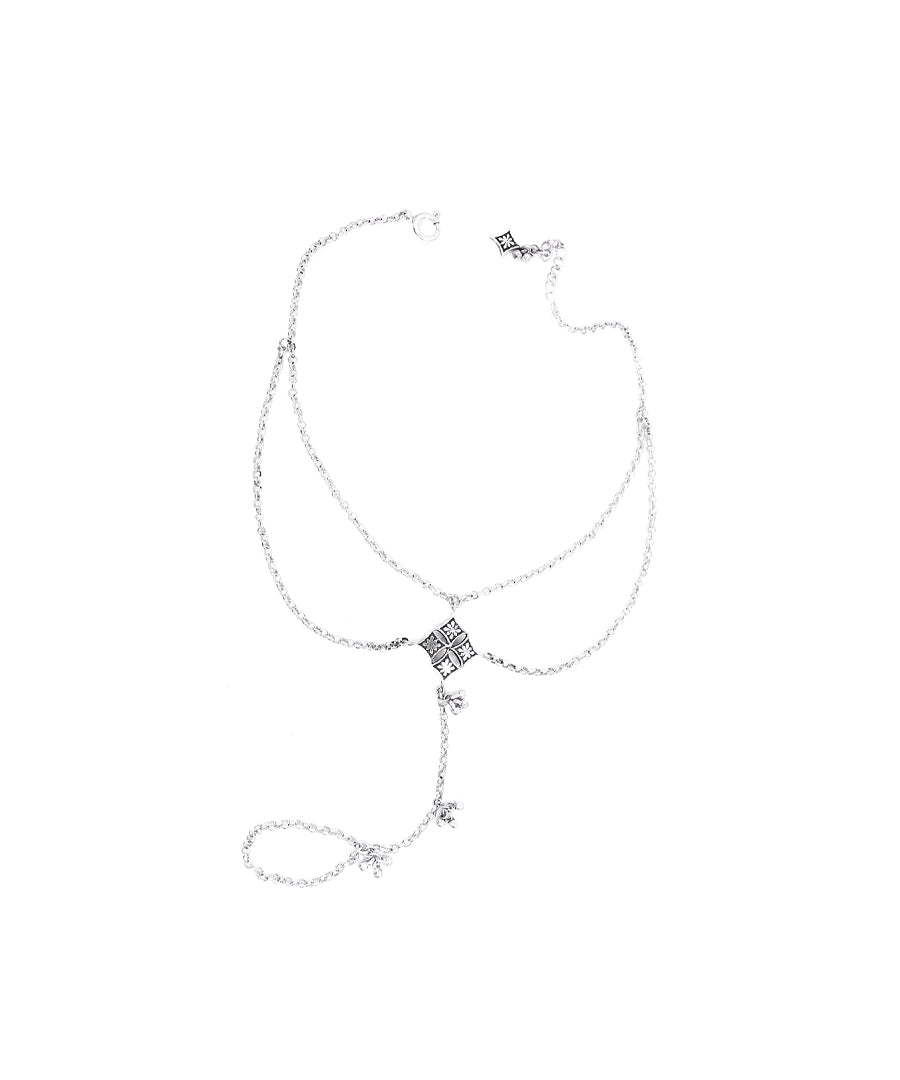 Thar Anklet - Silver Oxide Finish