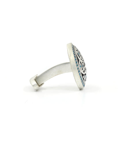 Bodhi Cufflinks - Aqua Blue Gemstones