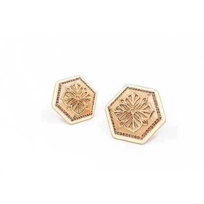 Rosegold Brown Zircon Magnolia Sherwani Buttons