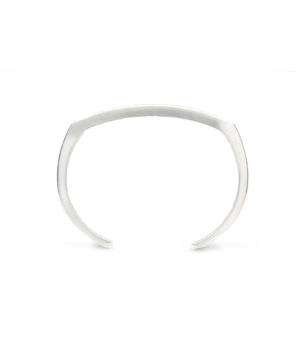 Pure silver open cuff bracelet